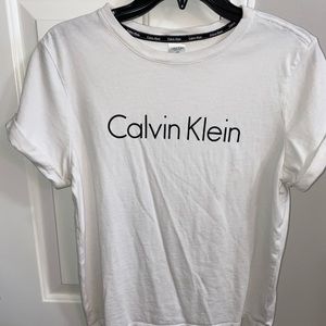 AUTHENTIC WHITE CALVIN KLEIN T-SHIRT